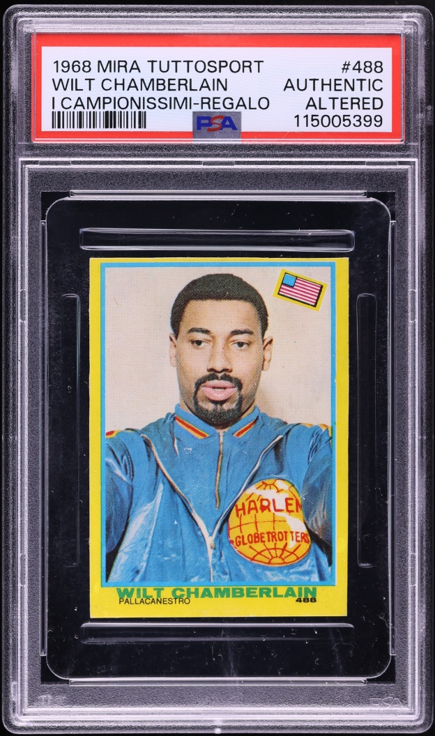 1968 Mira Tuttosport I Campionissimi Regalo Wilt Chamberlain #488 PSA ALTERED AUTH