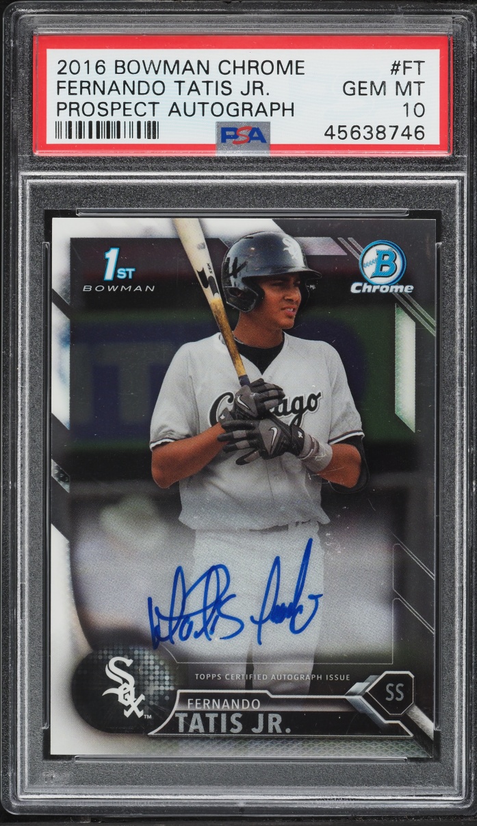 2016 Bowman Chrome Fernando Tatis Jr. PROSPECT AUTO #CPA-FT PSA 10 GEM MINT