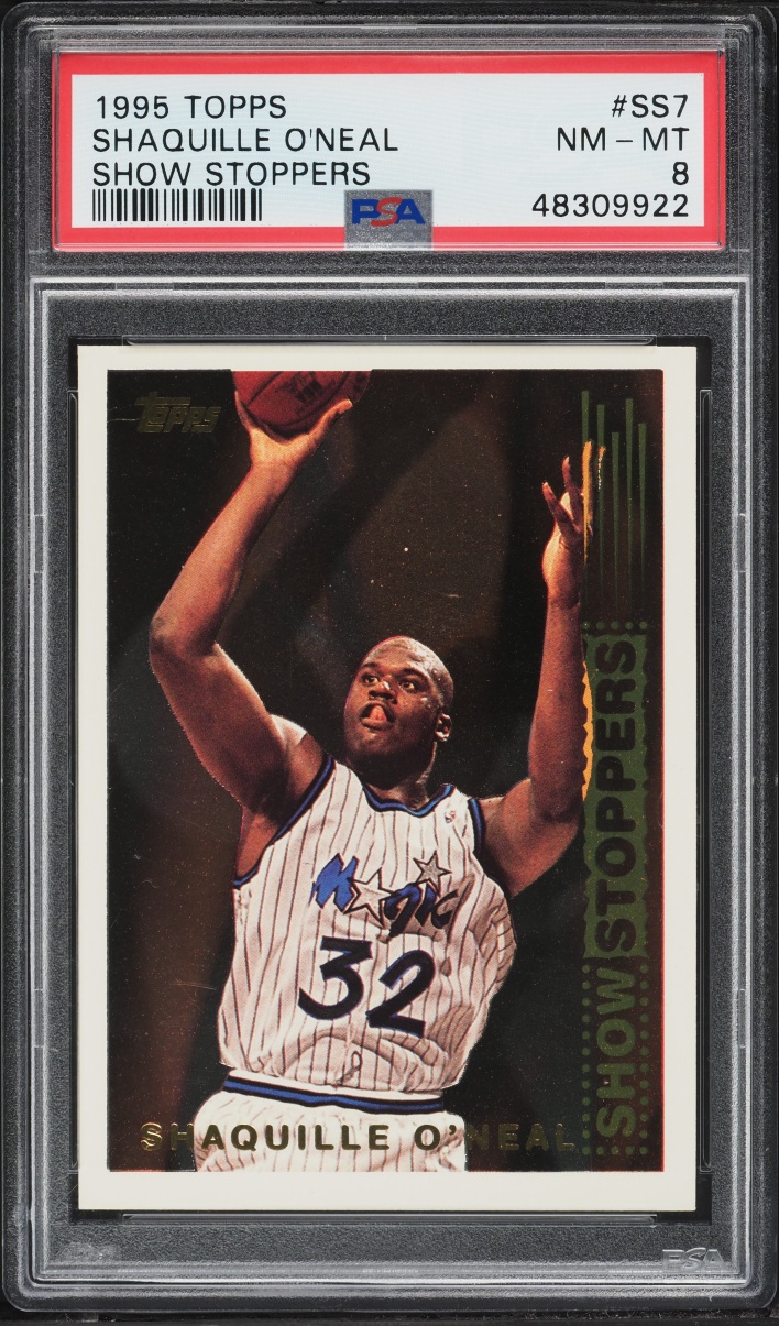 1995 Topps Show Stoppers Shaquille O'Neal #SS7 PSA 8 NM-MT
