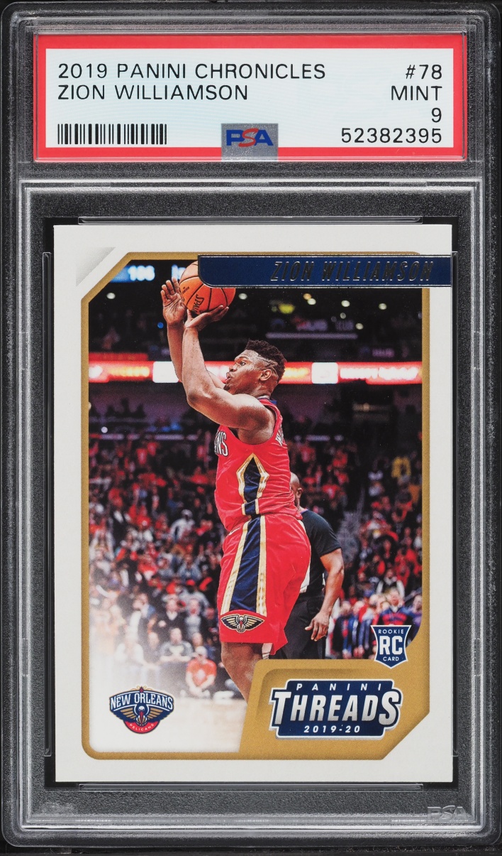 2019 Panini Chronicles Threads Zion Williamson ROOKIE #78 PSA 9 MINT