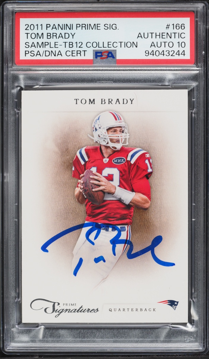 2011 Panini Prime Sample TB12 Collection Tom Brady AUTO DNA 10 #166 PSA AUTH