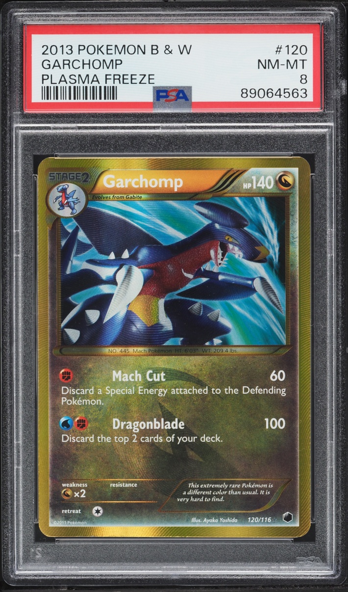 2013 Pokemon Black & White Plasma Freeze Secret Garchomp #120 PSA 8 NM-MT