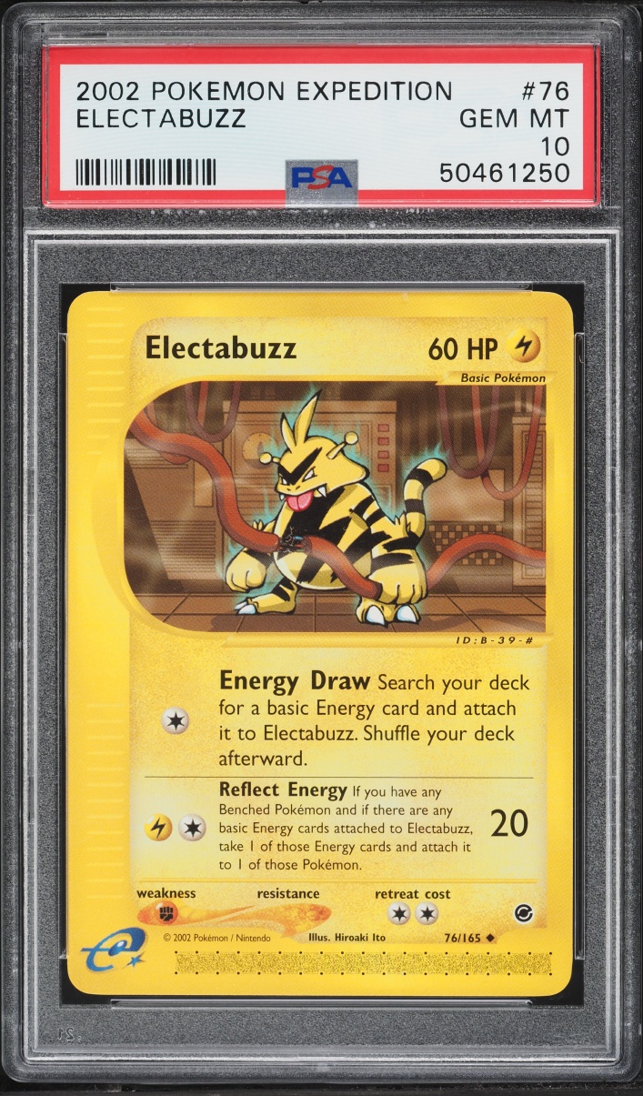 2002 Pokemon E-Card Expedition Base Set Electabuzz #76 PSA 10 GEM MINT