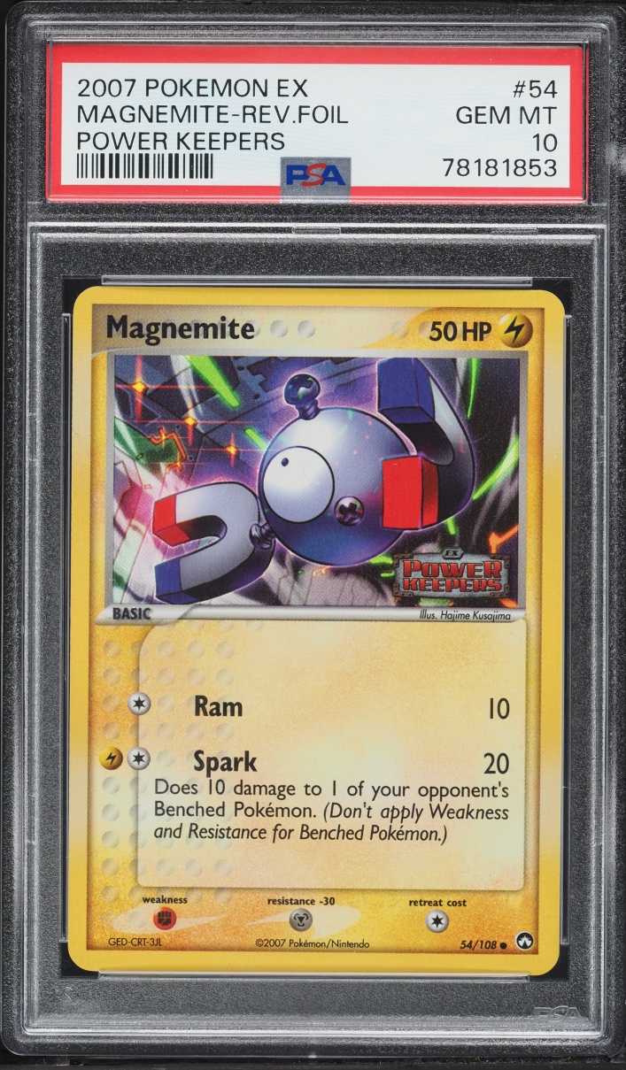 2007 Pokemon EX Power Keepers Reverse Holo Magnemite #54 PSA 10 GEM MINT