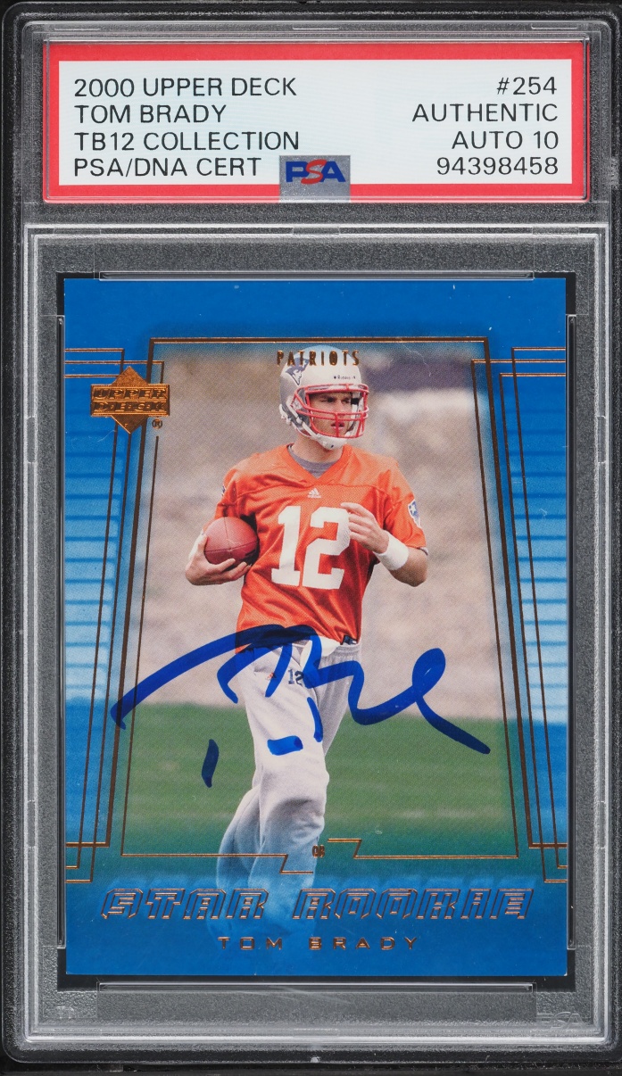 2000 Upper Deck TB12 Collection Tom Brady AUTO DNA 10 #254 PSA AUTH