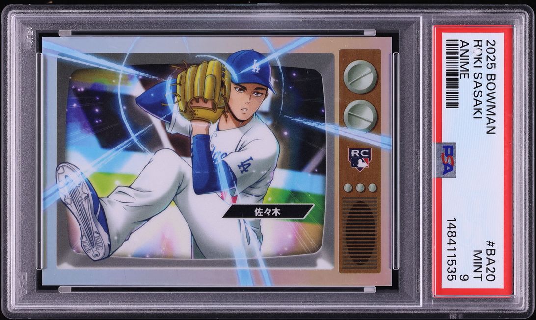 2025 Bowman Anime Kanji Roki Sasaki SSP ROOKIE #BA-20 PSA 9 MINT