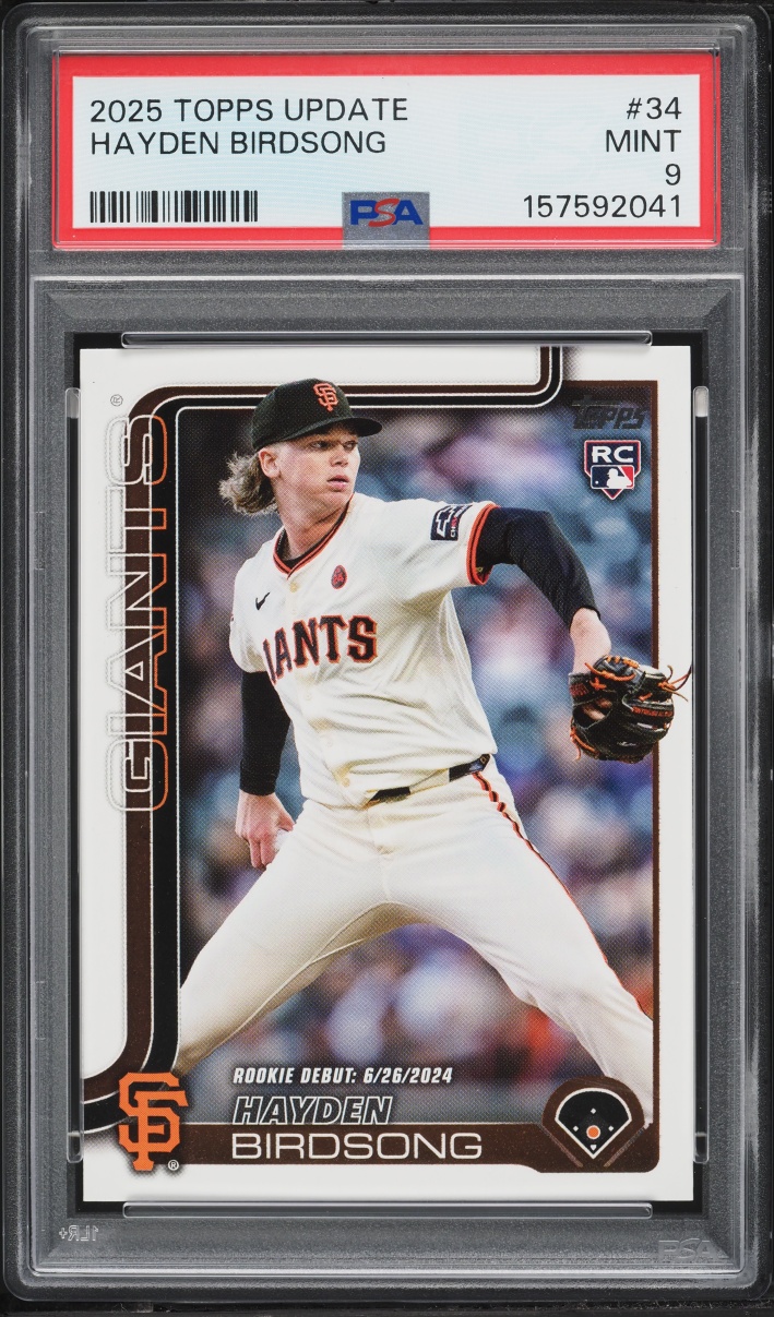 2025 Topps Update Hayden Birdsong ROOKIE #34 PSA 9 MINT