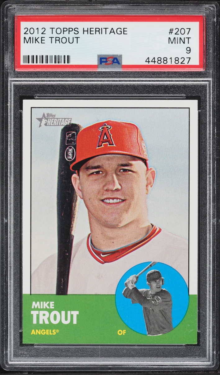 2012 Topps Heritage Mike Trout ROOKIE #207 PSA 9 MINT