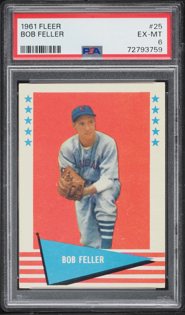Bob Feller #25 1961 Fleer Baseball Greats