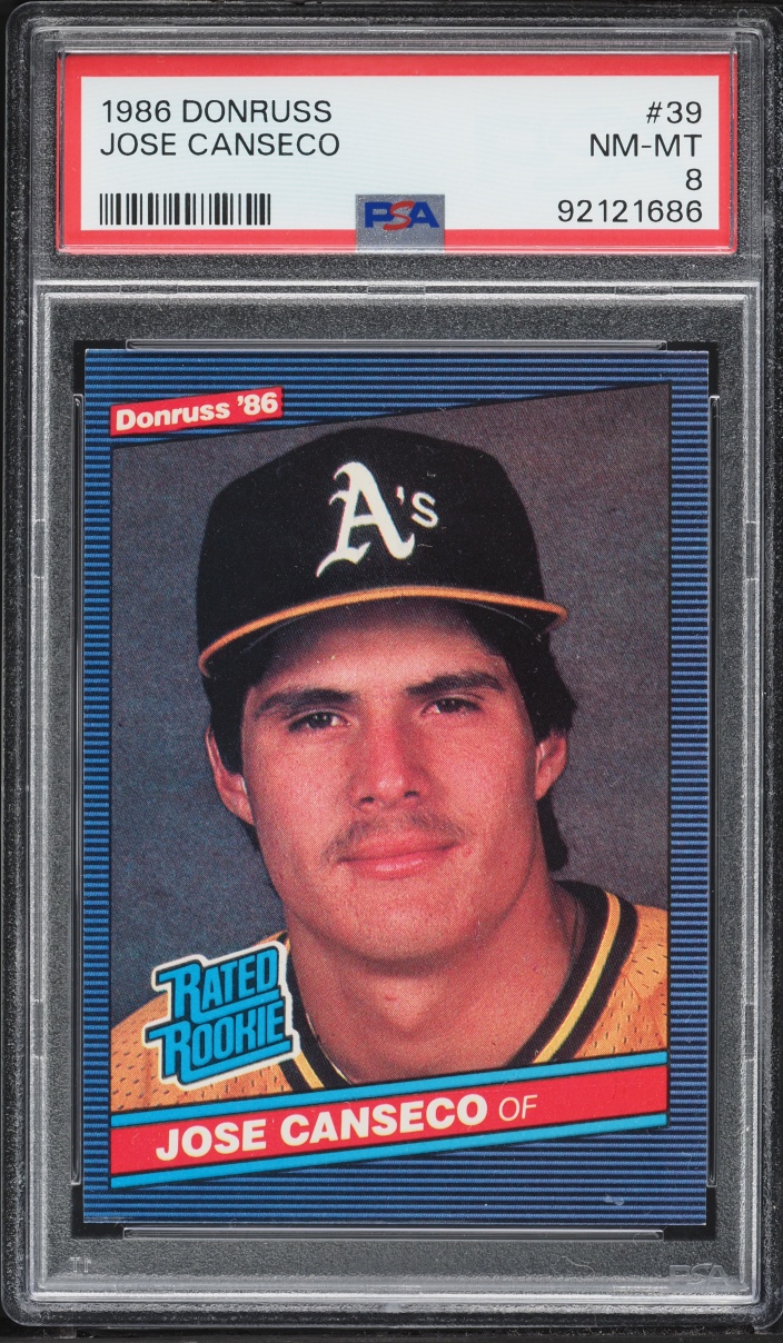 1986 Donruss Jose Canseco ROOKIE #39 PSA 8 NM-MT