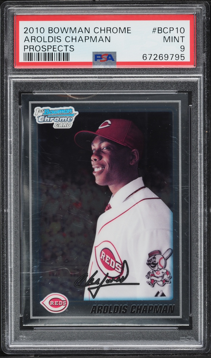 2010 Bowman Chrome Aroldis Chapman PROSPECT #BCP10 PSA 9 MINT