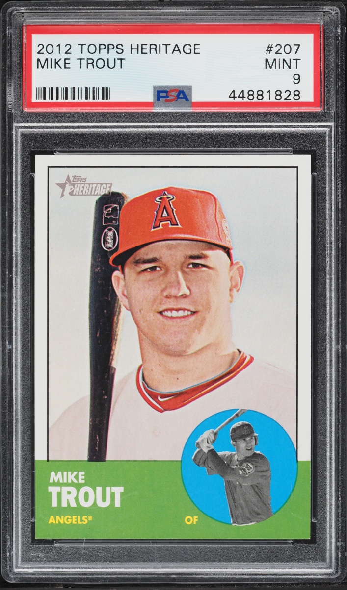 2012 Topps Heritage Mike Trout ROOKIE #207 PSA 9 MINT