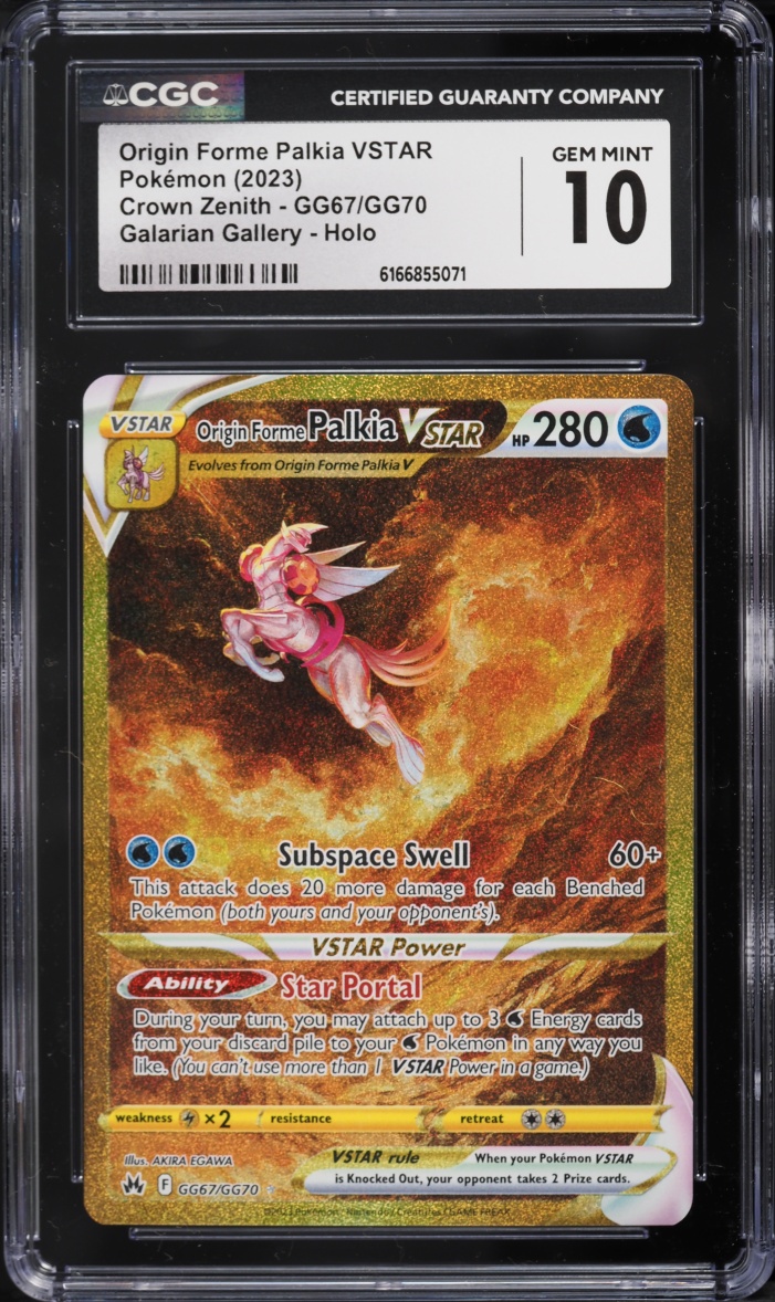 2023 Pokemon SWSH Crown Zenith Gold Rare Origin Forme Palkia VSTAR #GG67 CGC 10 GEM MINT
