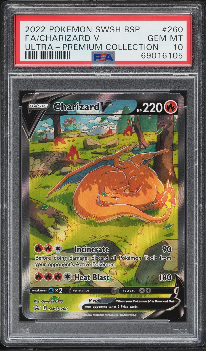 2022 Pokemon Sword & Shield Promo Ultra Premium Full Art Charizard V #SWSH260 PSA 10 GEM MINT