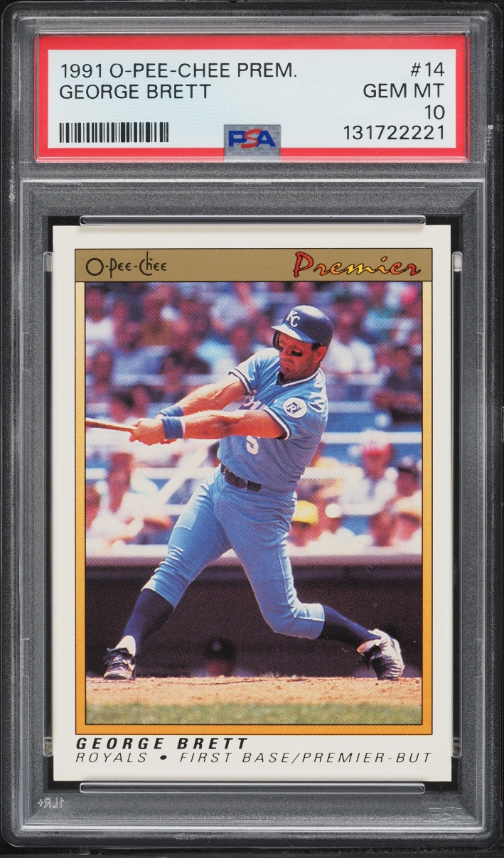 1991 O-Pee-Chee Premier George Brett #14 PSA 10 GEM MINT