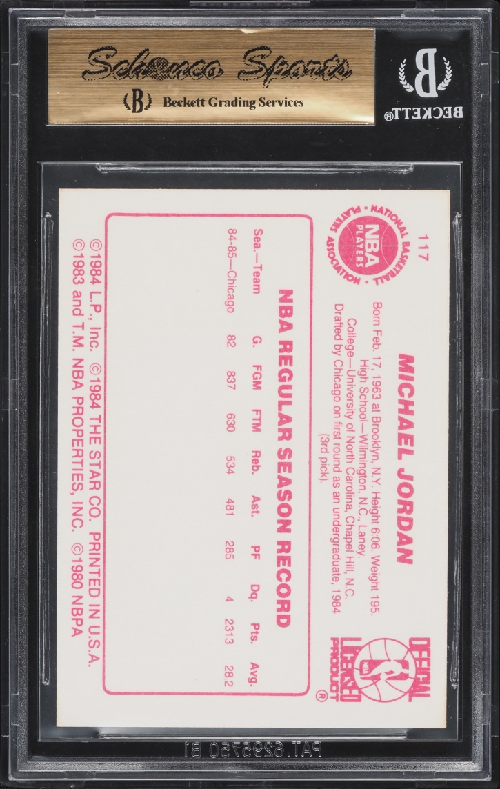 1985 Star Basketball Michael Jordan ROOKIE #117 BGS 9.5 GEM MINT