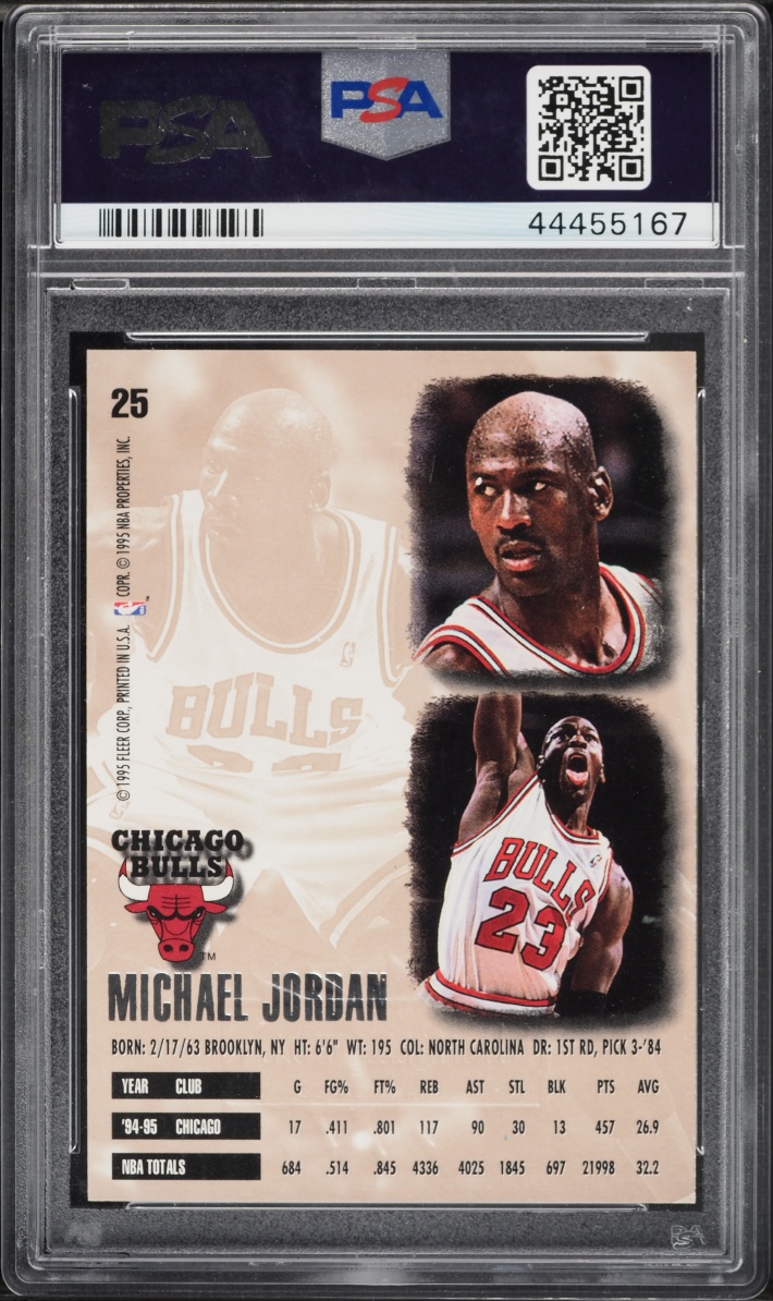 1995 Ultra Gold Medallion Michael Jordan #25 PSA 9 MINT