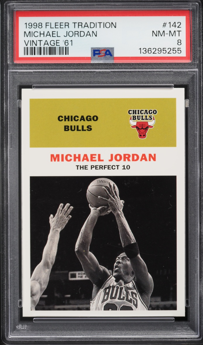 1998 Fleer Tradition Vintage '61 Michael Jordan #142 PSA 8 NM-MT