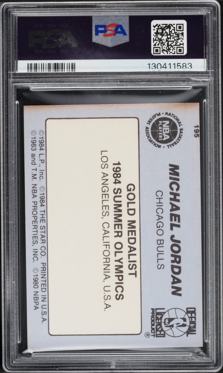1984 Star Basketball Michael Jordan ROOKIE #195 PSA 6 EXMT