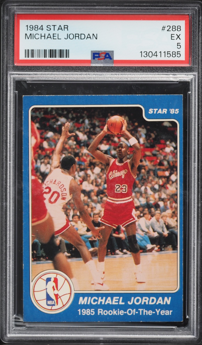 1984 Star Basketball Michael Jordan ROOKIE #288 PSA 5 EX