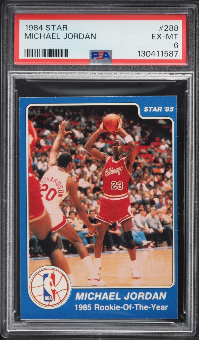 1984 Star Basketball Michael Jordan ROOKIE #288 PSA 6 EXMT