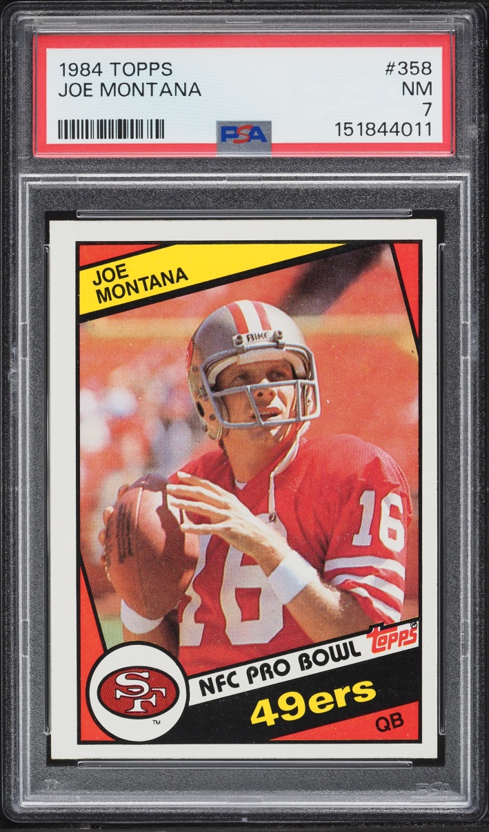 1984 Topps Football Joe Montana #358 PSA 7 NRMT