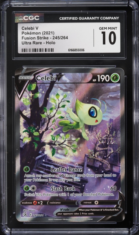 2021 Pokemon Sword & Shield Chilling Reign Celebi V #7 PSA 10 GEM