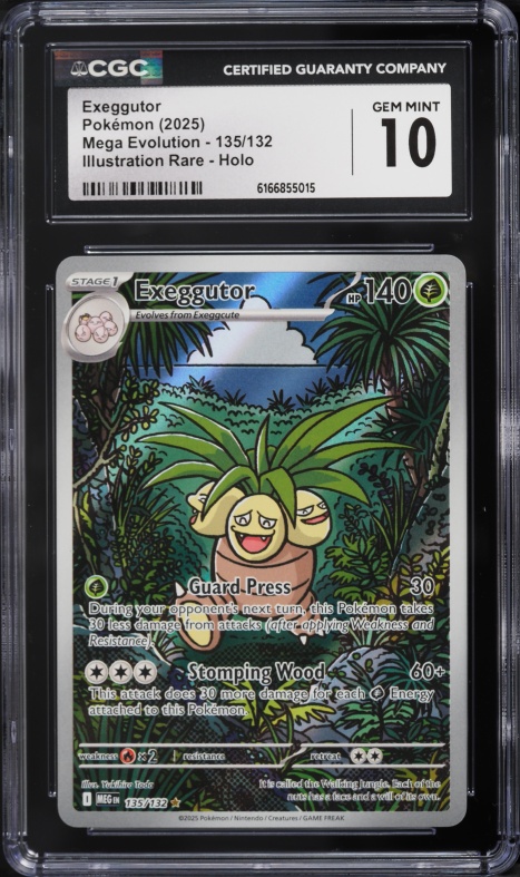 2025 Pokemon Mega Evolution IR Exeggutor #135 CGC 10 GEM MINT