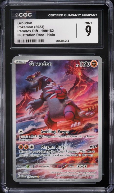 2023 Pokemon Scarlet & Violet Paradox Rift IR Groudon #199 CGC 9 MINT