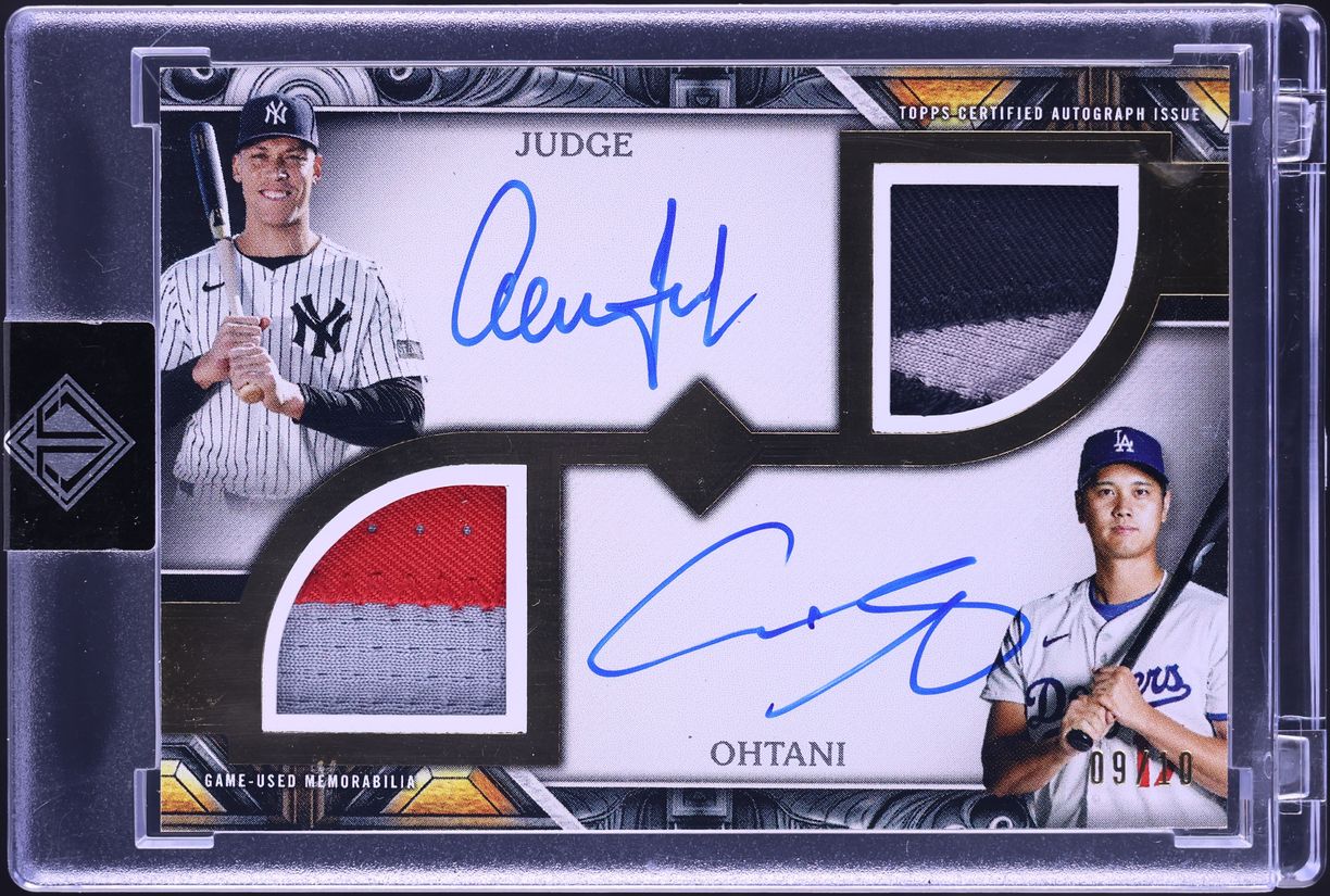 2025 Topps Transcendent Collection Dual Aaron Judge & Shohei Ohtani PATCH AUTO /10 #DPA-JO