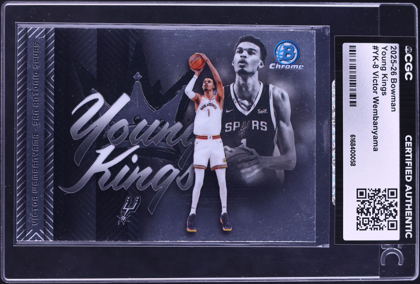 2025 Bowman Chrome Young Kings Victor Wembanyama #YK-8 CGC AUTH