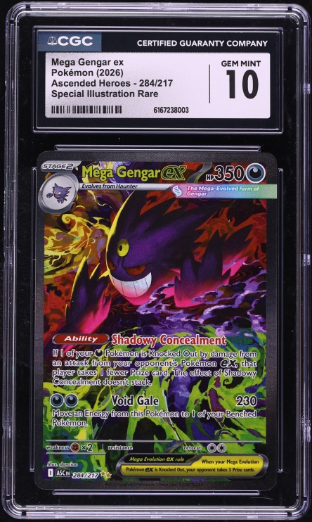 2026 Pokemon Mega Evolution Ascended Heroes SIR Mega Gengar ex #284 CGC 10 GEM MINT