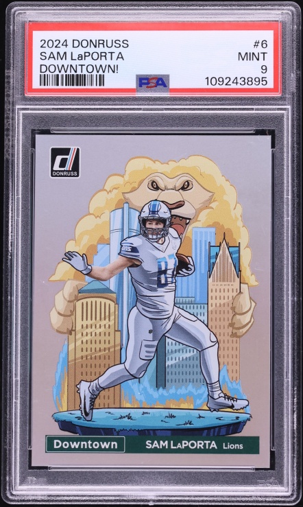 2024 Donruss Downtown! Sam LaPorta #6 PSA 9 MINT