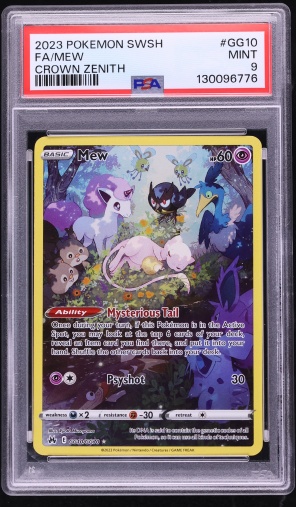 2023 Pokemon Sword & Shield Crown Zenith Full Art Mew #GG10 PSA 9