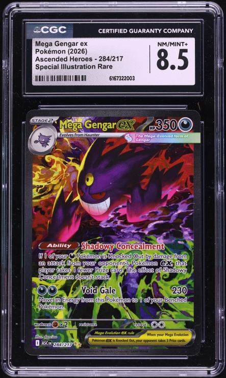 2026 Pokemon Mega Evolution Ascended Heroes SIR Mega Gengar ex #284 CGC 8.5 NM-MT+