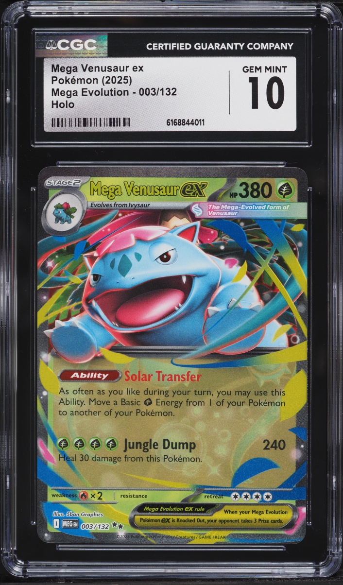 2025 Pokemon Mega Evolution Holo Mega Venusaur ex #3 CGC 10 GEM MINT