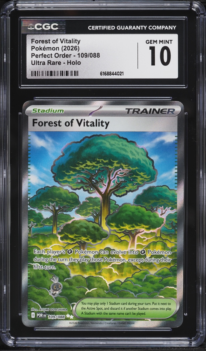 2026 Pokemon Mega Evolution Perfect Order Full Art Forest Of Vitality #109 CGC 10 GEM MINT