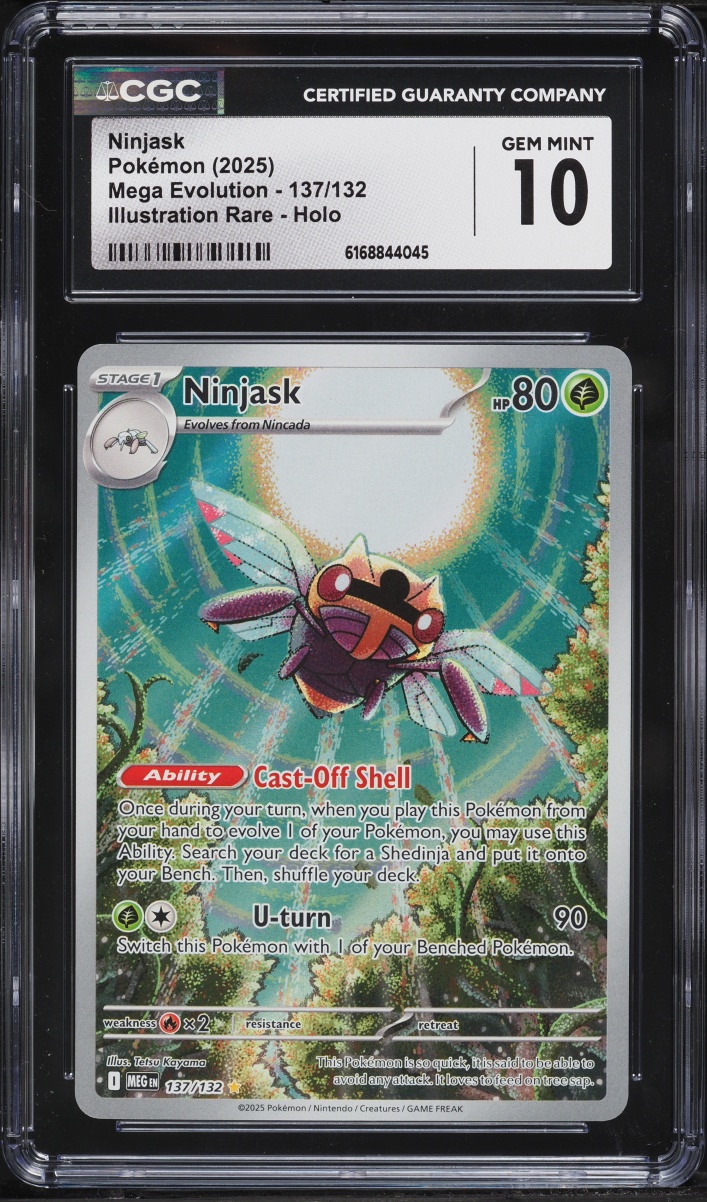 2025 Pokemon Mega Evolution IR Ninjask #137 CGC 10 GEM MINT