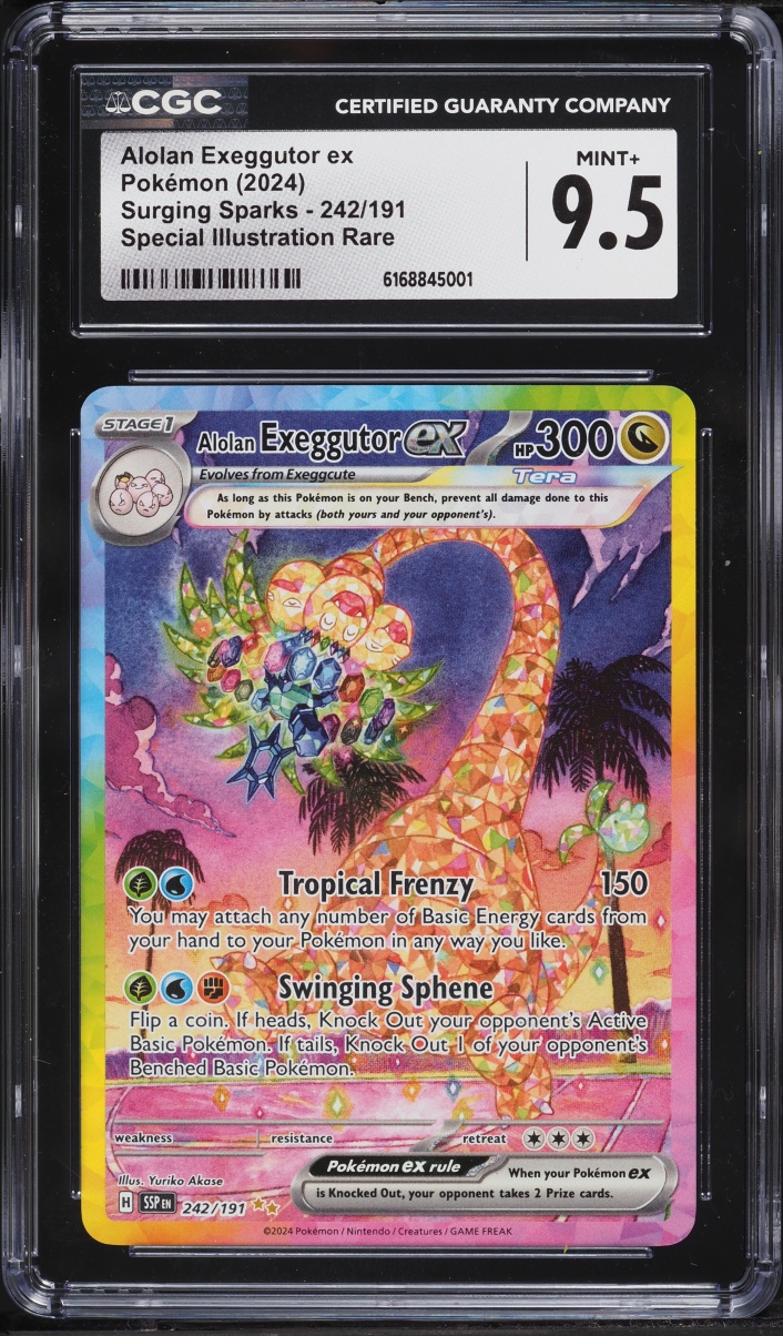 2024 Pokemon Scarlet & Violet Surging Sparks SIR Alolan Exeggutor EX #242 CGC 9.5 MINT+