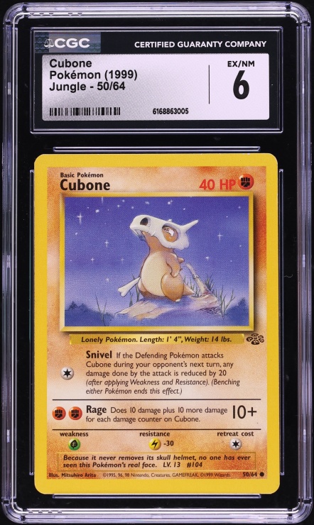 1999 Pokemon Jungle Cubone #50 CGC 6 EXMT