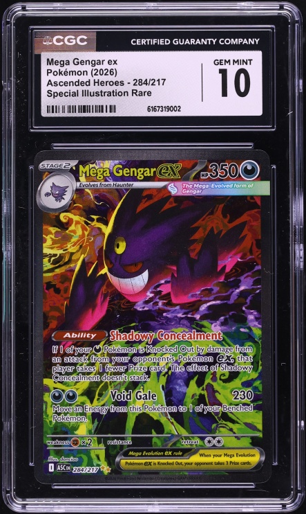 2026 Pokemon Mega Evolution Ascended Heroes SIR Mega Gengar ex #284 CGC 10 GEM MINT