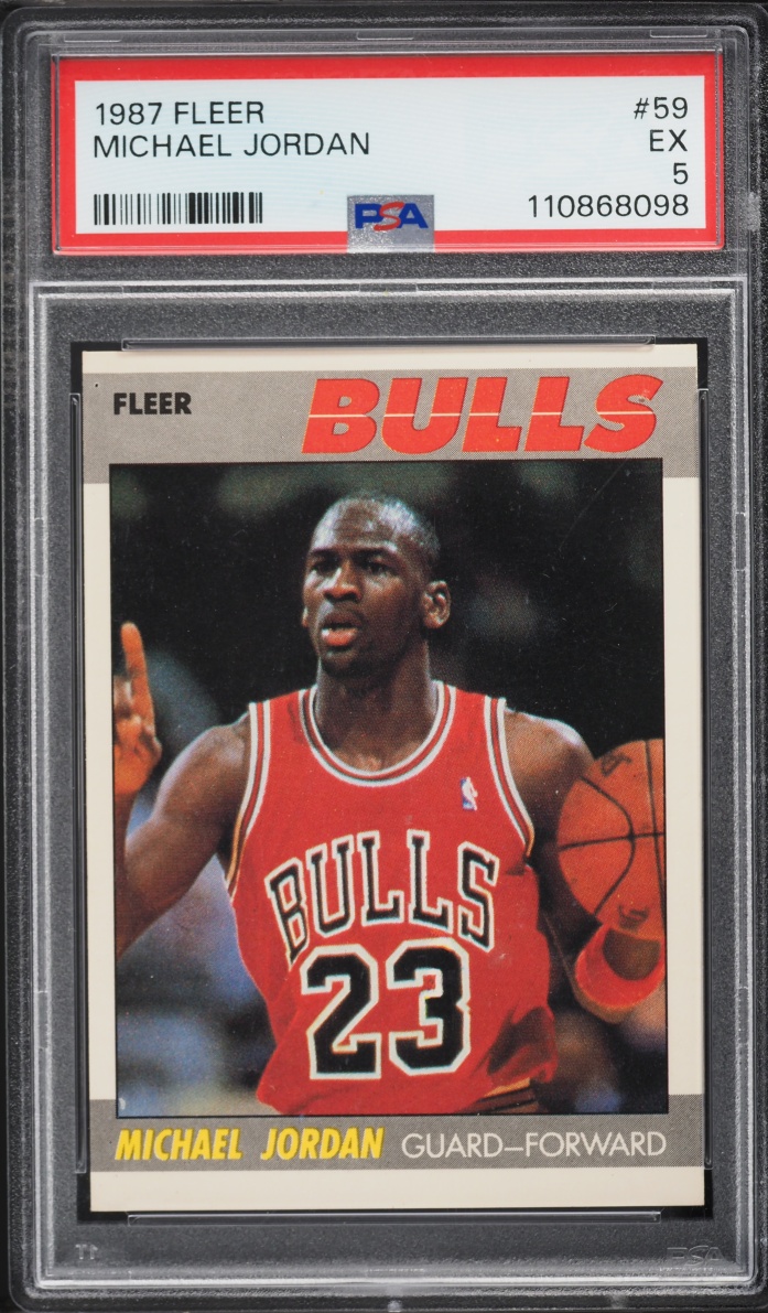1987 Fleer Basketball Michael Jordan #59 PSA 5 EX