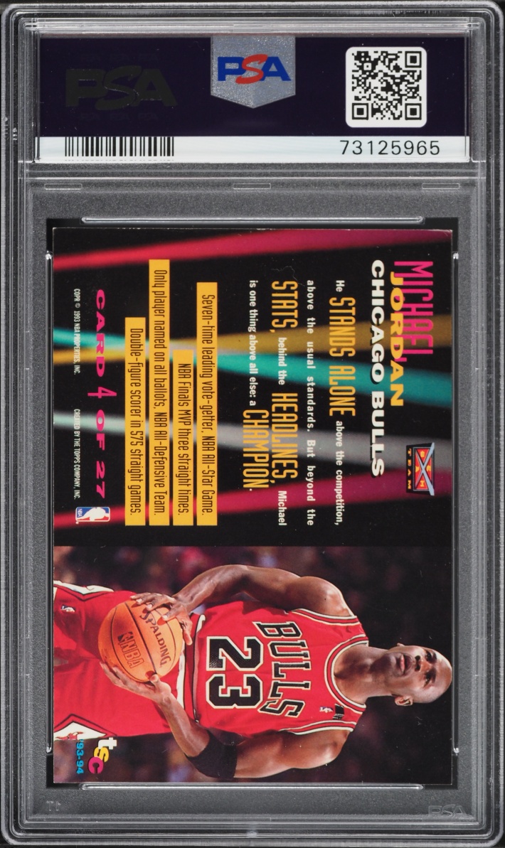 1993 Stadium Club Beam Team Michael Jordan #4 PSA 8 NM-MT