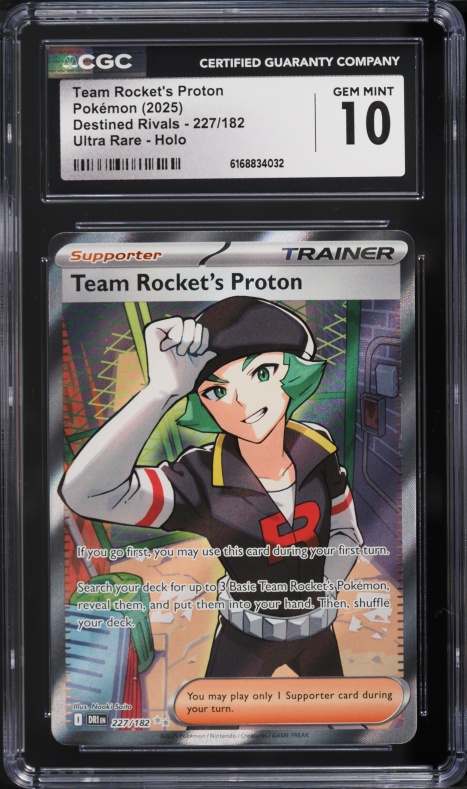 2025 Pokemon SV Destined Rivals Full Art Team Rocket's Proton #227 CGC 10 GEM MINT