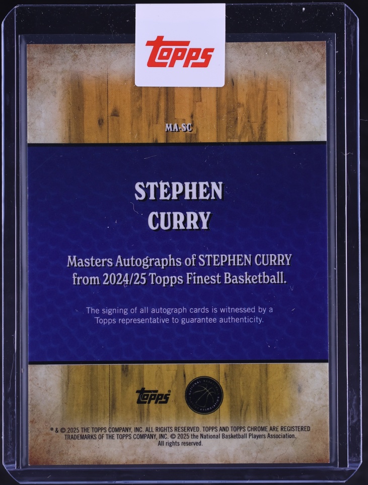 2024 Finest Masters Black Refractor Stephen Curry AUTO /25 #MA-SC