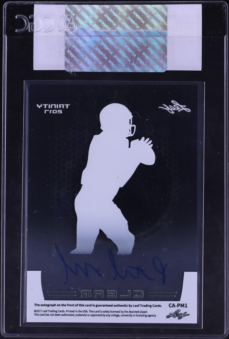 2017 Leaf Trinity Clear Pat Mahomes II AUTO #CA-PM1 CGC AUTH