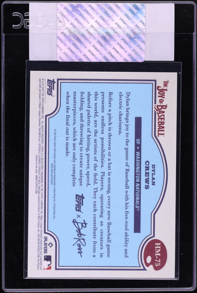 2025 Topps X Bob Ross Happy Mistake Variation Dylan Crews ROOKIE #HM-75 CGC AUTH