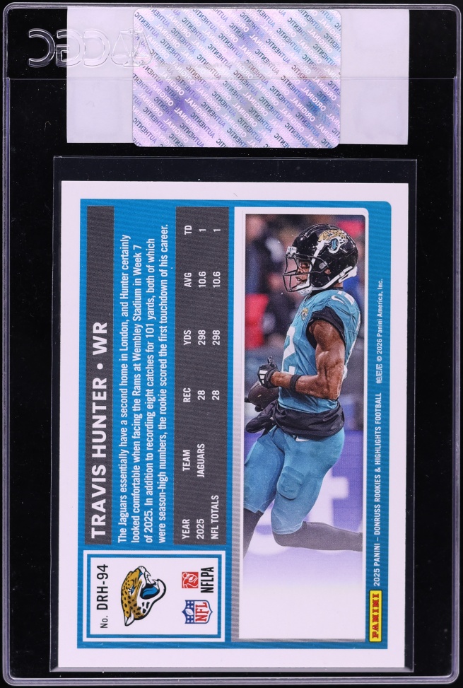 2025 Donruss Rookies & Highlights Gold Travis Hunter ROOKIE 10/10 #DRH-94 CGC AUTH