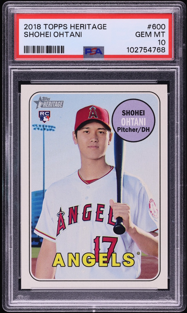 2018 Topps Heritage Shohei Ohtani ROOKIE #600 PSA 10 GEM MINT