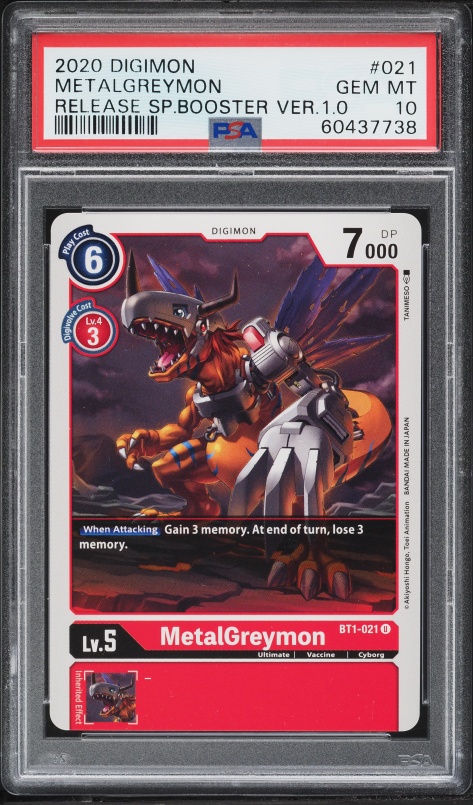 psa digimon cards Card Game - 2021 Promo Holo Sunarizamon (P-033) a powerful monster card from the Digimon Trading Card Game. Digimon Versus Monsters Common Gizamon